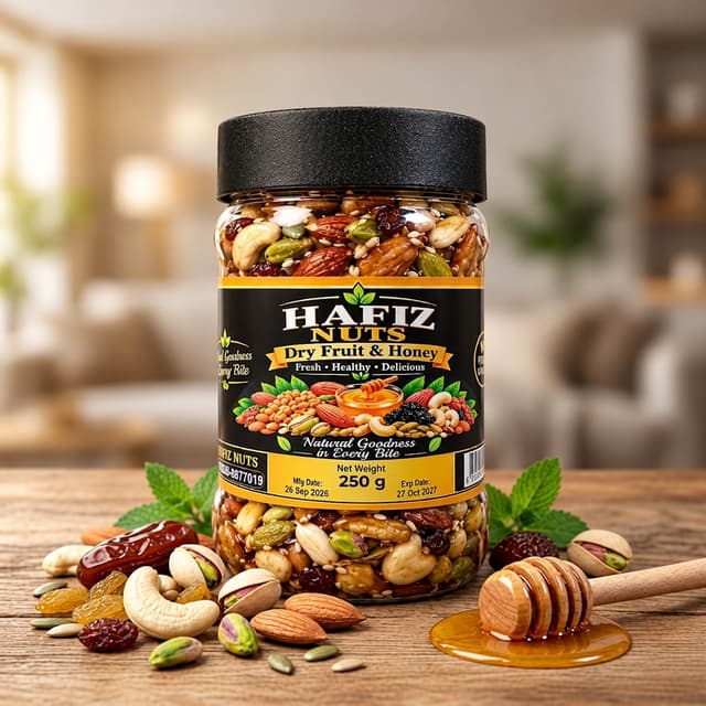 Hafiz Nuts Premium Honey & Nut Mix - 250g Jar